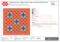 Interlock (Pasco) 20x20 cm · OCT8-143 · Diagonal Flower Cluster Access Road with 8x8 inserts