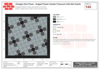Interlock (Pasco) 20x20 cm · OCT8-144 · Angled Flower Cluster Forecourt with 8x8 inserts