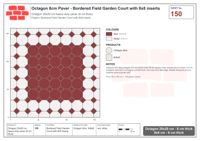 Interlock (Pasco) 20x20 cm · OCT8-150 · Bordered Field Garden Court with 8x8 inserts