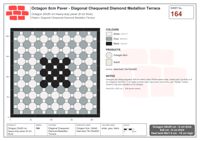 Interlock (Pasco) 20x20 cm · OCT8-164 · Diagonal Chequered Diamond Medallion Terrace