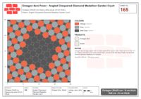 Interlock (Pasco) 20x20 cm · OCT8-165 · Angled Chequered Diamond Medallion Garden Court