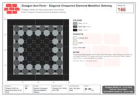 Interlock (Pasco) 20x20 cm · OCT8-166 · Diagonal Chequered Diamond Medallion Gateway