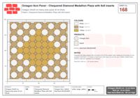 Interlock (Pasco) 20x20 cm · OCT8-168 · Chequered Diamond Medallion Plaza with 8x8 inserts