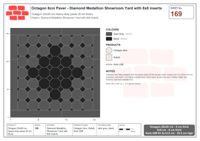 Interlock (Pasco) 20x20 cm · OCT8-169 · Diamond Medallion Showroom Yard with 8x8 inserts