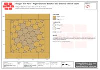 Interlock (Pasco) 20x20 cm · OCT8-171 · Angled Diamond Medallion Villa Entrance with 8x8 inserts