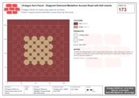 Interlock (Pasco) 20x20 cm · OCT8-173 · Diagonal Diamond Medallion Access Road with 8x8 inserts