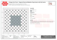 Interlock (Pasco) 20x20 cm · OCT8-176 · Diagonal Diamond Medallion Depot Apron with 8x8 inserts