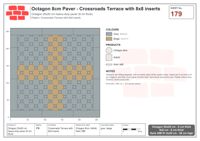इंटरलॉक (पास्को) 20x20 सेमी · OCT8-179 · Crossroads Terrace के साथ 8x8 इन्सर्ट
