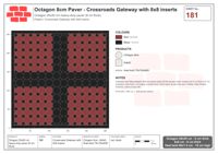 इंटरलॉक (पास्को) 20x20 सेमी · OCT8-181 · Crossroads Gateway के साथ 8x8 इन्सर्ट