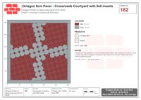 इंटरलॉक (पास्को) 20x20 सेमी · OCT8-182 · Crossroads आँगन के साथ 8x8 इन्सर्ट