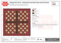 इंटरलॉक (पास्को) 20x20 सेमी · OCT8-183 · चेकर्ड Crossroads Plaza के साथ 8x8 इन्सर्ट