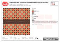Interlock (Pasco) 20x20 cm · OCT8-195 · Chequered Feature Band Garden Court with 8x8 inserts