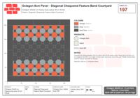 Interlock (Pasco) 20x20 cm · OCT8-197 · Diagonal Chequered Feature Band Courtyard