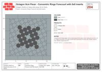 Interlock (Pasco) 20x20 cm · OCT8-204 · Concentric Rings Forecourt with 8x8 inserts
