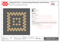 Interlock (Pasco) 20x20 cm · OCT8-206 · Concentric Rings Depot Apron with 8x8 inserts