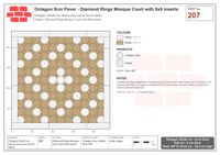 Interlock (Pasco) 20x20 cm · OCT8-207 · Diamond Rings Mosque Court with 8x8 inserts