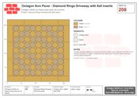 Interlock (Pasco) 20x20 cm · OCT8-208 · Diamond Rings Driveway with 8x8 inserts