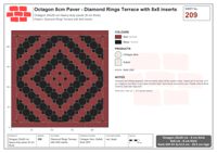 Interlock (Pasco) 20x20 cm · OCT8-209 · Diamond Rings Terrace with 8x8 inserts