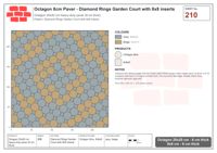 Interlock (Pasco) 20x20 cm · OCT8-210 · Diamond Rings Garden Court with 8x8 inserts