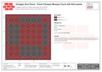 Interlock (Pasco) 20x20 cm · OCT8-222 · Panel Chequer Mosque Court with 8x8 inserts