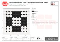 Interlock (Pasco) 20x20 cm · OCT8-223 · Panel Chequer Driveway with 8x8 inserts