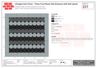 Interlock (Pasco) 20x20 cm · OCT8-231 · Three-Tone Rows Villa Entrance with 8x8 inserts