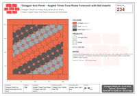 Interlock (Pasco) 20x20 cm · OCT8-234 · Angled Three-Tone Rows Forecourt with 8x8 inserts