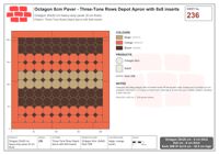Interlock (Pasco) 20x20 cm · OCT8-236 · Three-Tone Rows Depot Apron with 8x8 inserts