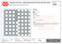 Interlock (Pasco) 20x20 cm · OCT8-239 · Split Chequerboard Terrace with 8x8 inserts