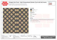 Interlock (Pasco) 20x20 cm · OCT8-240 · Split Chequerboard Garden Court with 8x8 inserts