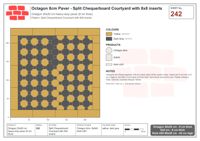 Interlock (Pasco) 20x20 cm · OCT8-242 · Split Chequerboard Courtyard with 8x8 inserts