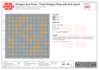 Interlock (Pasco) 20x20 cm · OCT8-243 · Tonal Octagon Plaza with 8x8 inserts