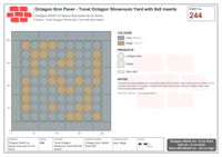 Interlock (Pasco) 20x20 cm · OCT8-244 · Tonal Octagon Showroom Yard with 8x8 inserts