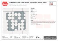 Interlock (Pasco) 20x20 cm · OCT8-246 · Tonal Octagon Villa Entrance with 8x8 inserts