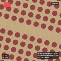 Interlock (Pasco) 20x14 cm · QUA-001 · Quadro-Octagon-8x8 grid, vertical octagon band, 75 deg (Terracotta), no kerb