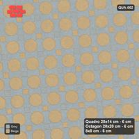 Interlock (Pasco) 20x14 cm · QUA-002 · Quadro-Octagon-8x8 grid, chequered cubes, 5 deg (Warm Grey), no kerb
