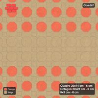 Interlock (Pasco) 20x14 cm · QUA-007 · Quadro-Octagon-8x8 grid, feature octagon band (Clay Court), no kerb