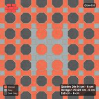 Interlock (Pasco) 20x14 cm · QUA-010 · Quadro-Octagon-8x8 grid, centre medallion (Sunset Slate), no kerb