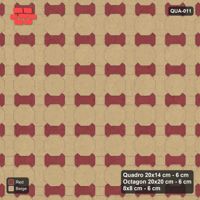 Interlock (Pasco) 20x14 cm · QUA-011 · Quadro-Octagon-8x8 grid, two-tone Quadro files (Terracotta), Kerb 30H/20 kerb