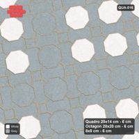 Interlock (Pasco) 20x14 cm · QUA-016 · Quadro-Octagon-8x8 grid, octagon cross, 10 deg (Salt & Pepper), Kerb 38H kerb