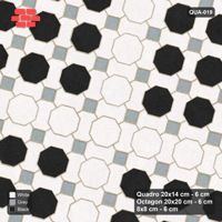 Interlock (Pasco) 20x14 cm · QUA-019 · Quadro-Octagon-8x8 grid, octagon cross, 75 deg (Tuxedo), Kerb 38H kerb