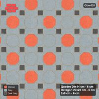 Interlock (Pasco) 20x14 cm · QUA-020 · Quadro-Octagon-8x8 grid, chequered octagons (Sunset Slate), Kerb 25H kerb
