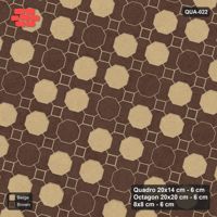 Interlock (Pasco) 20x14 cm · QUA-022 · Quadro-Octagon-8x8 grid, diagonal octagon tones, 75 deg (Sandstone), Kerb 40B kerb