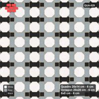 Interlock (Pasco) 20x14 cm · QUA-029 · Quadro-Octagon-8x8 grid, alternating Quadro files (Tuxedo), no kerb