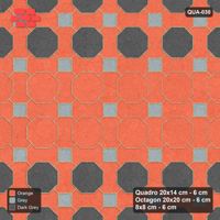 Interlock (Pasco) 20x14 cm · QUA-030 · Quadro-Octagon-8x8 grid, feature octagon band (Sunset Slate), Kerb 42F kerb