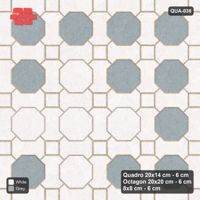 Interlock (Pasco) 20x14 cm · QUA-036 · Quadro-Octagon-8x8 grid, diamond octagon feature (Salt & Pepper), Kerb 54B kerb