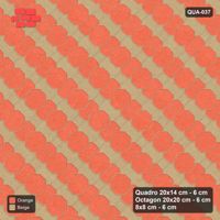Interlock (Pasco) 20x14 cm · QUA-037 · Quadro-Octagon-8x8 grid, two-tone Quadro files, 45 deg (Clay Court), no kerb
