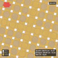 Interlock (Pasco) 20x14 cm · QUA-045 · Quadro-Octagon-8x8 grid, octagon cross, 75 deg (Golden Sand), Kerb 25F kerb