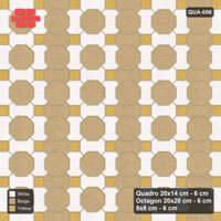 Interlock (Pasco) 20x14 cm · QUA-056 · Quadro-Octagon-8x8 grid, alternating Quadro files (Golden Sand), Kerb 42H kerb