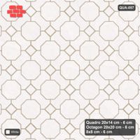 Interlock (Pasco) 20x14 cm · QUA-057 · Quadro-Octagon-8x8 grid, uniform roles, 45 deg (Pure White), Kerb 25B kerb